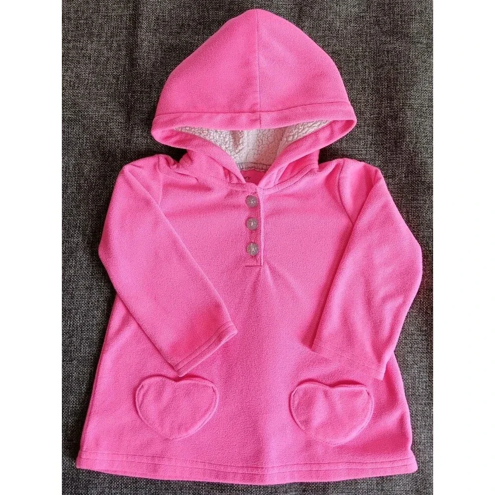 sweater 18 months New Girls Carters hooded fleece Pink Baby